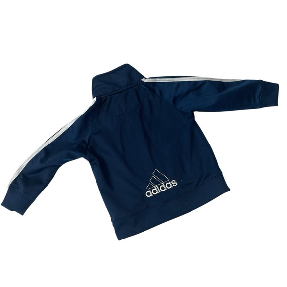 ADIDAS Baby Tricot Tracksuit Boys Size 18M Blue White Jacket Pants Kids Set - Picture 6 of 10